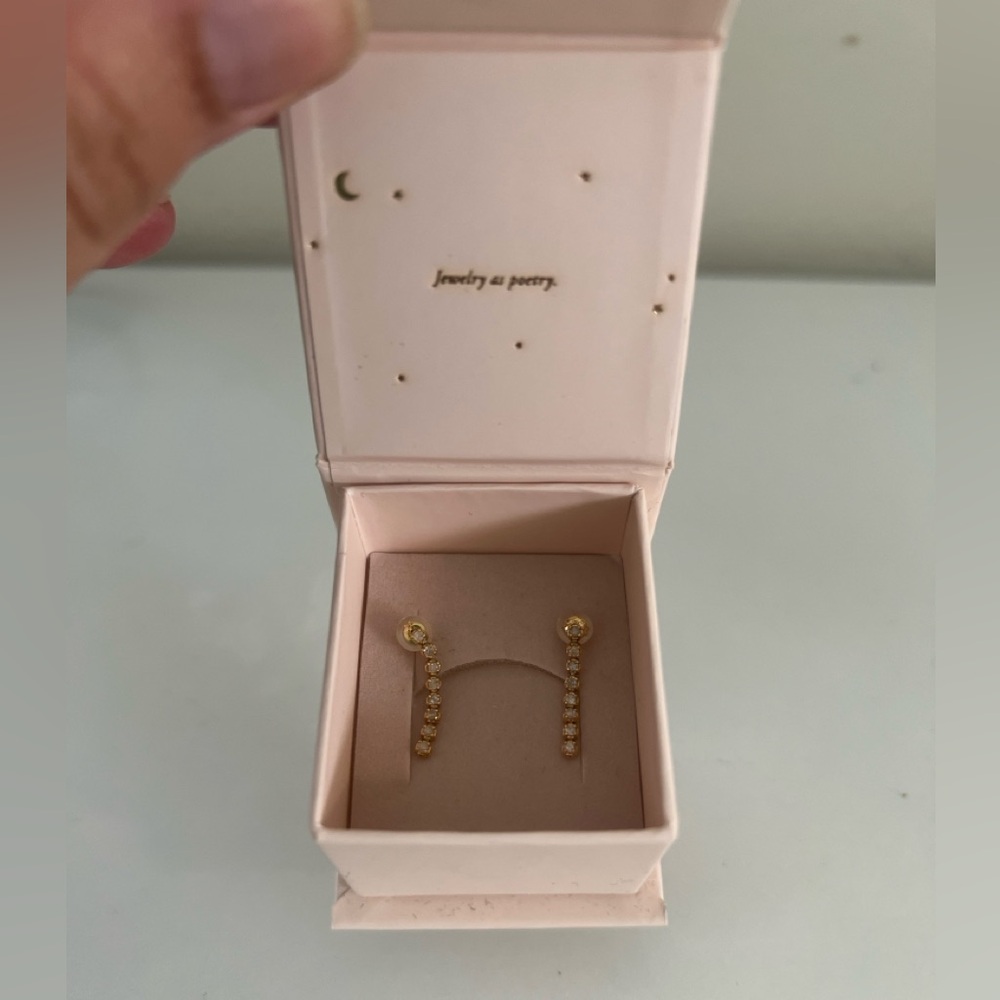 Catbird 14k yellow Gold and diamonds Drop Earrings